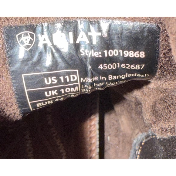 Ariat Mens Sport Western Chelsea Boots Brown Leather Square Toe  Size 11D main image 10